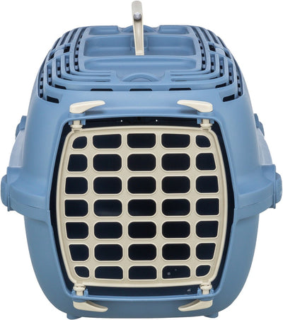 Trixie panier de voyage relax 1 bleu - adapté jusqu'à 6 kg - 48x30x32 cm avec poignée et fermeture tournante