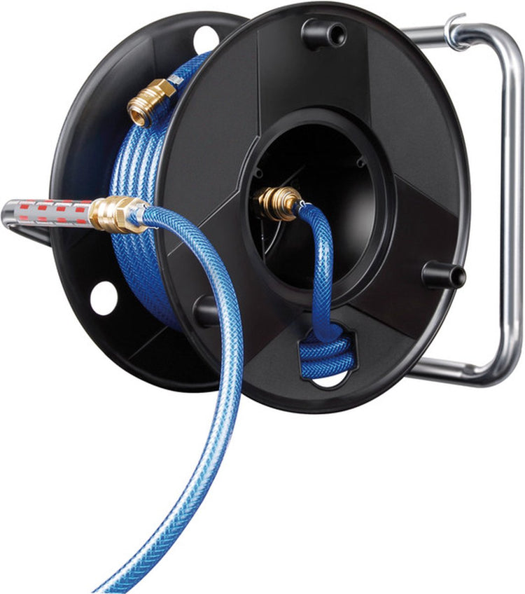 Brennerstuhl enrouleur de tuyau d'air comprimé profi 20m tuyau ø 9 15mm raccord DIN - 1127030