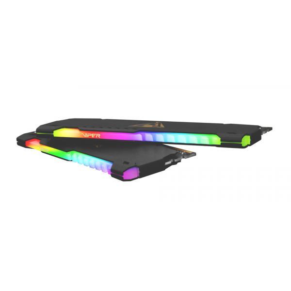 PATRIOT PATRIOT PVSR416G320C6K VIPER RVB DUAL-KIT, DIMM, 16 Go, DDR4, 3200 MHz, noir, HS