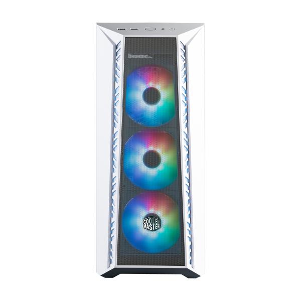 Cooler Master Cooler MB520-WGNN-S00 Masterbox 520 Mesh blanc, ATX, MIDI, Fenêtre transparente de bord à bord