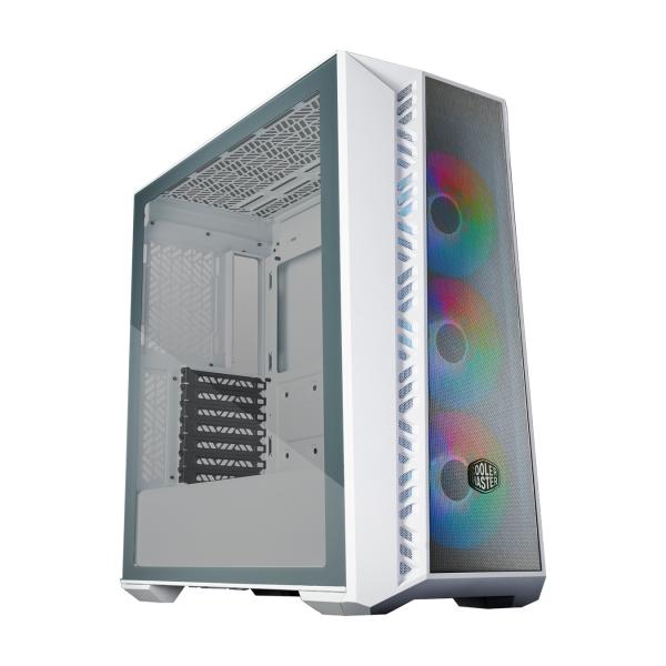 Cooler Master Cooler MB520-WGNN-S00 Masterbox 520 Mesh blanc, ATX, MIDI, Fenêtre transparente de bord à bord