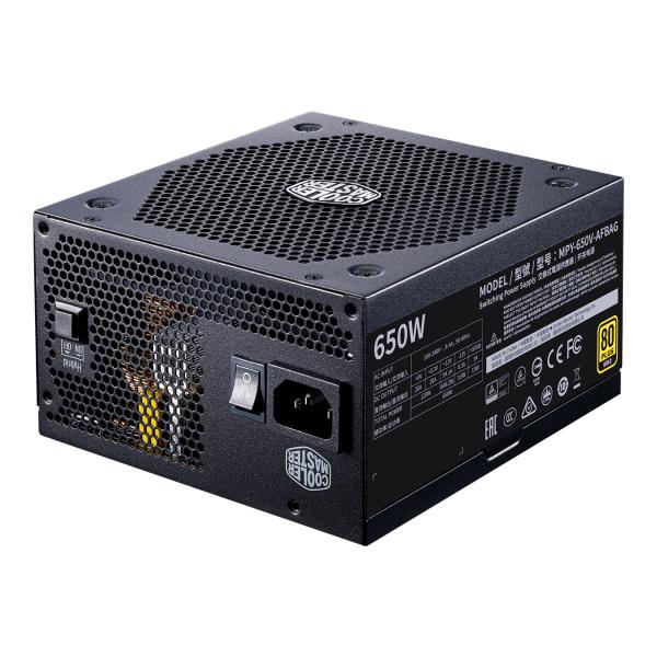 Refroidisseur maître refroidisseur MPY-650V AFBAG-UU V650 Gold V2, ATX, 650W, modulaire, APFC, 135 mm, 32 dB (silencieux), noir