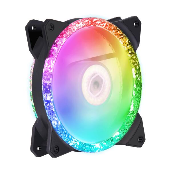 Cooler Master Cooler MFY-B2DN-20NPA-R1 MF120 PRISMATIQUE, 3 broches Argb, 120 mm, 650-2000 tr / min, 8 27 DBA