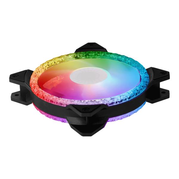 Cooler Master Cooler MFY-B2DN-20NPA-R1 MF120 PRISMATIQUE, 3 broches Argb, 120 mm, 650-2000 tr / min, 8 27 DBA