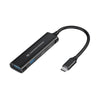 Concepttronic Hubbies12b Hubbies 4-port USB 3.0 Hub, 2 ports USB-C 2 USB-A, cas en aluminium, USB-C