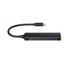 Concepttronic Hubbies12b Hubbies 4-port USB 3.0 Hub, 2 ports USB-C 2 USB-A, cas en aluminium, USB-C