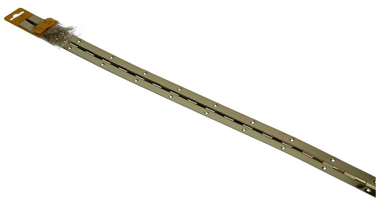 1013331 - 1 charnière piano laiton plaqué l 72 cm x 32 mm | 10 pièces