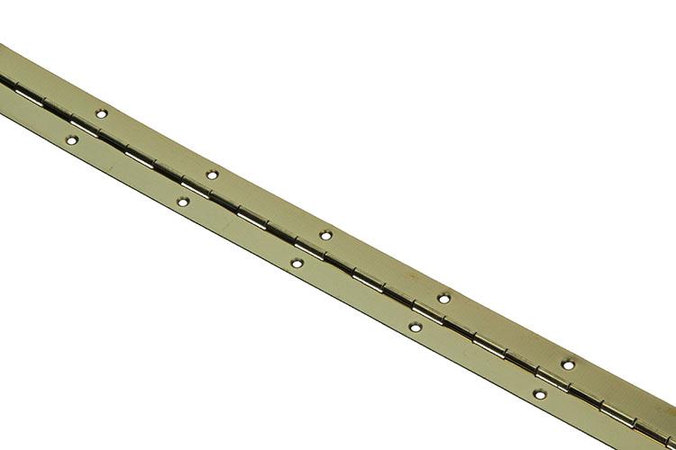 1013331 - 1 charnière piano laiton plaqué l 72 cm x 32 mm | 10 pièces