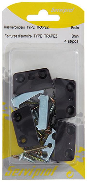 Mack 1013470 - Connecteurs 4 panneaux trapèze marron | 5 pièces
