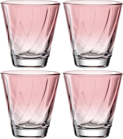 Verre à boire Leonardo twist 215ml rouge - set 4