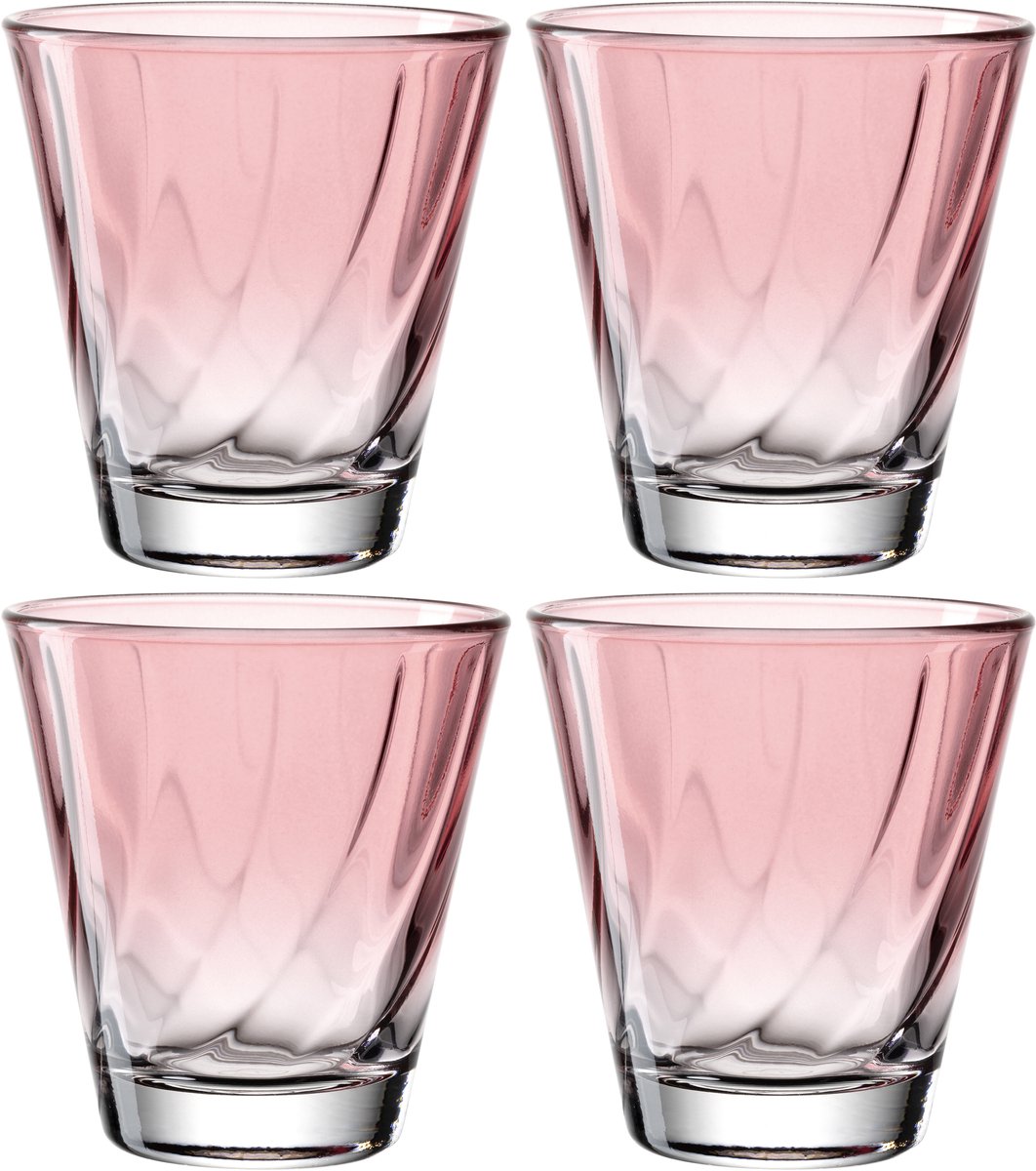 Verre à boire Leonardo twist 215ml rouge - set 4