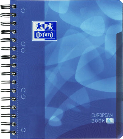 Carnet de projets scolaires Oxford - cahier d'écolier - a5+ - ligné - 6 trous - 120 pages - bleu