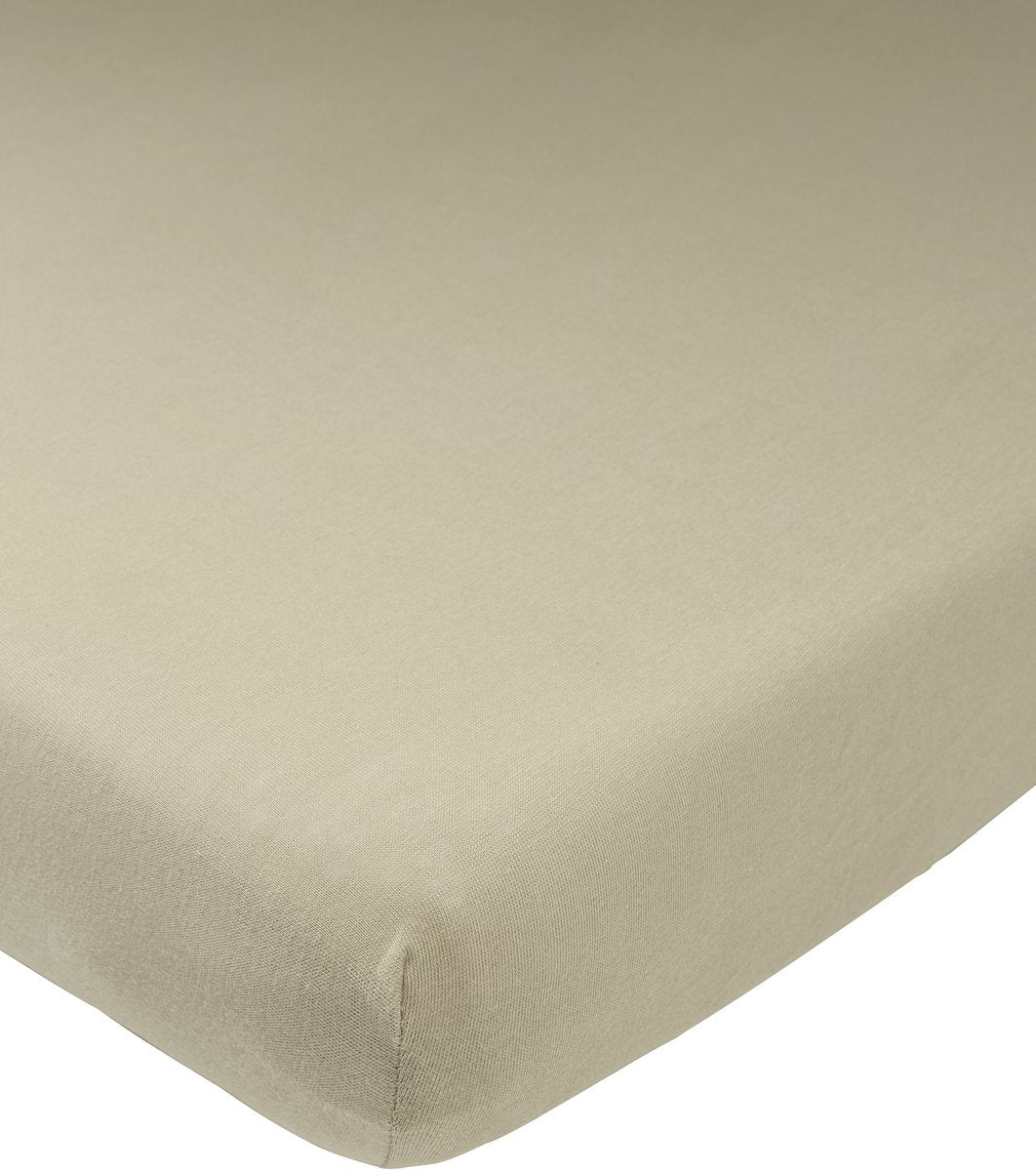 Meyco drap-housse baby uni lit junior - taupe - 70x140 150cm