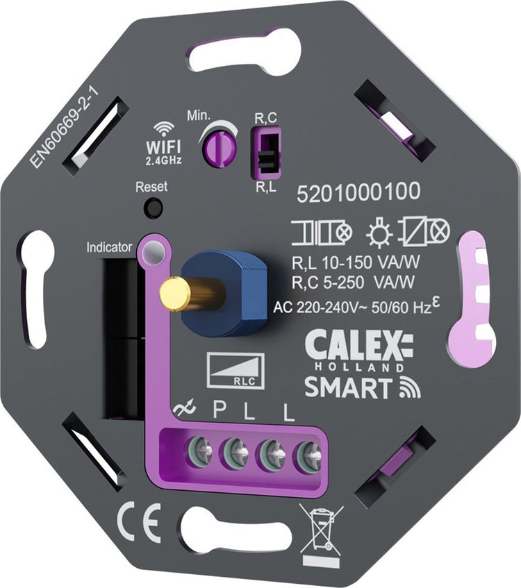 Gradateur LED intelligent Calex - WiFi - intégré - 5-250w - pointe d'attaque - universel