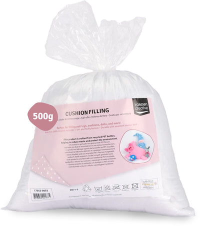 Remplissage de coussin Vaessen creative - rembourrage pour peluches - matériau de remplissage en polyester - 500 g