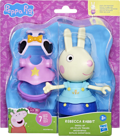 Hasbro Peppa Pig Jouet Kelly Rabbit Figurine à Déguiser 15 cm avec 6 Accessoires de Mode, Jouets pour Tout-Petits, 3+