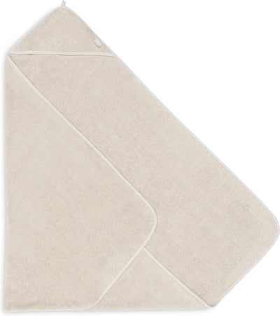 Jollein - cape de bain éponge 100x100cm - serviette bébé avec cape de bain, châle, poncho de bain - nougat