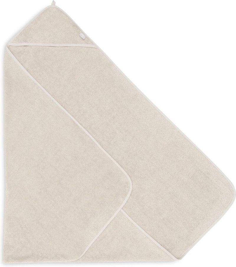 Jollein - cape de bain éponge 100x100cm - serviette bébé avec cape de bain, châle, poncho de bain - nougat