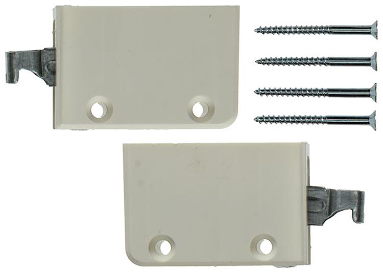 Mack 1015834 - 2 cintres pour armoires blanc | 10 pièces