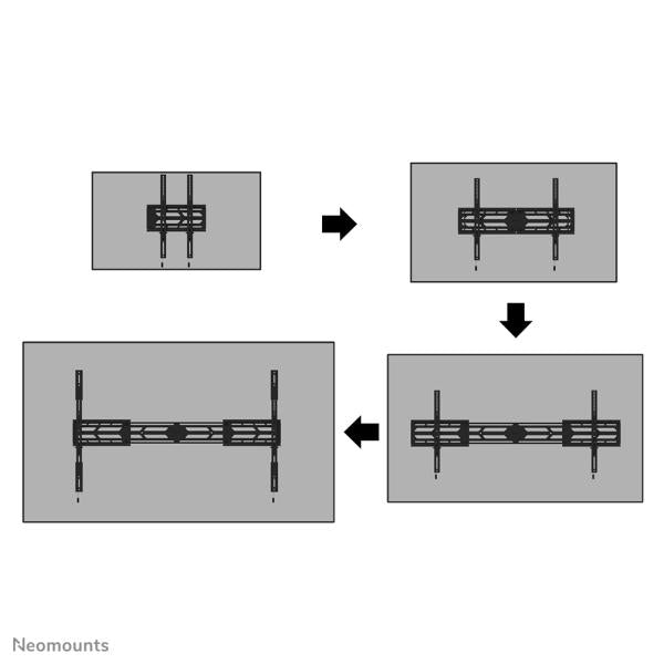 Neomounts Neomounts WL30S-950BL19 NEOMOUNTS SELECT MUR MUR MUR, FIXE, VESA 800X600-1500X900