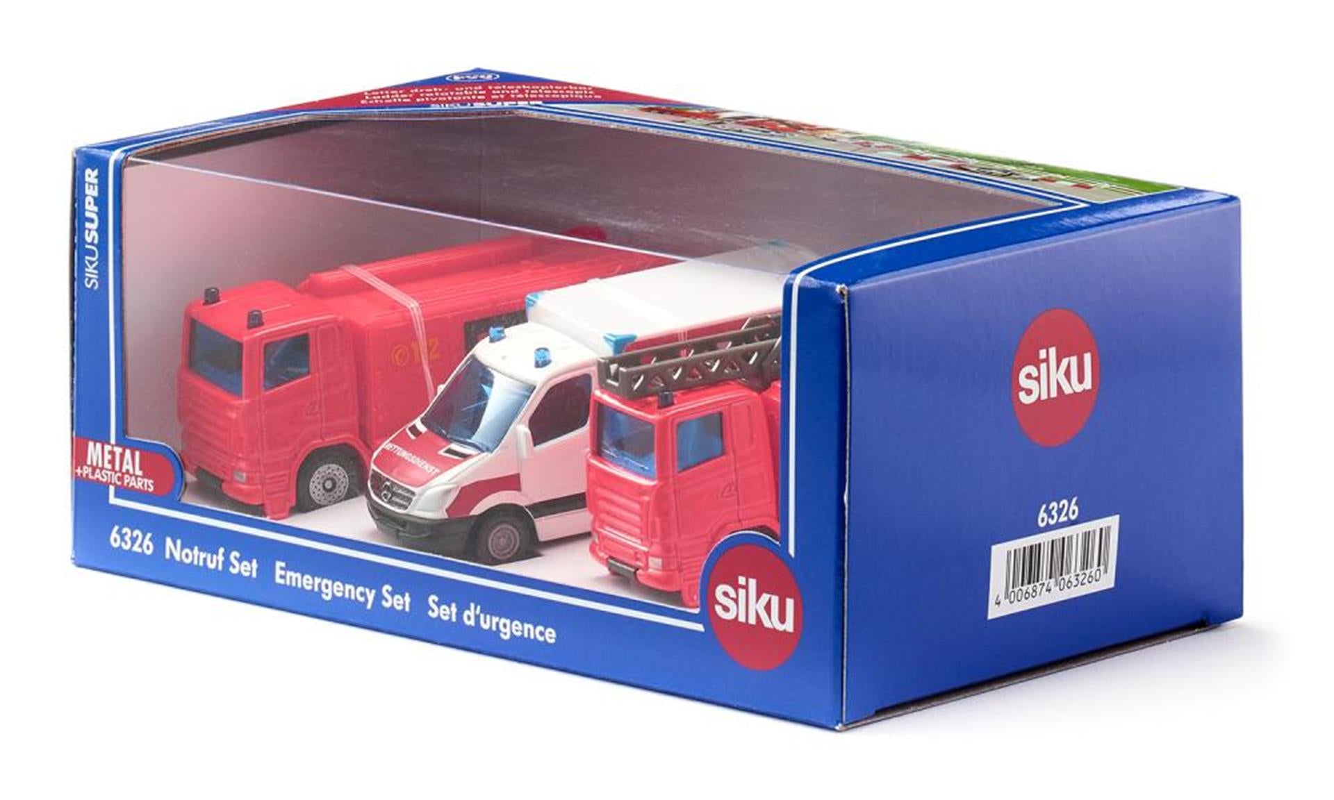 Siku 6326 ensemble de jeu des services d'urgence 3 pièces