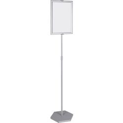 Cadre présentoir bi-office argent a3
