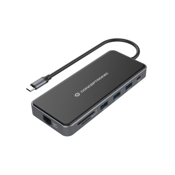 Concepttronic Concepttronic Donn15G Station d'accueil 12-en-1, USB 3.2 Gen 1, Type-C, 100 W, HDMI, VGA, (Micro) SD