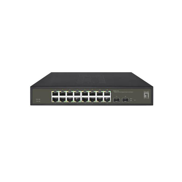 Niveau LIVELOEE LEALDOne GES-2118 Hilbert 18-Port Lite Managed L2 Switch, 16x RJ45 Gigabit, 2x SFP, 1000 Mbps