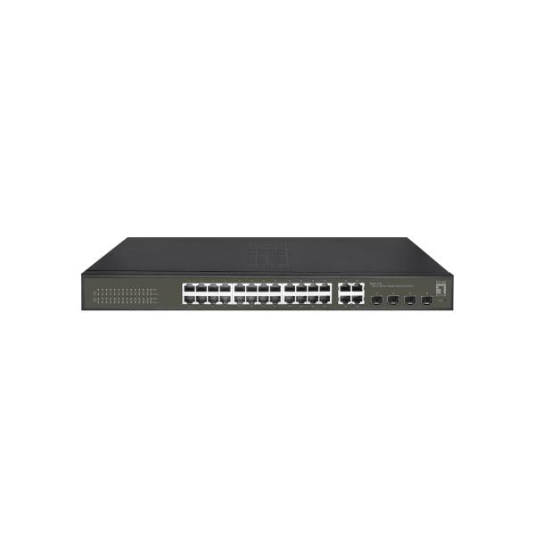 Nivemberone niveau Os-21128 Hilbert 28-Port Gigabit Lite Switch, 24 x Gigabit RJ45, 4 X Gigabit SFP RJ45