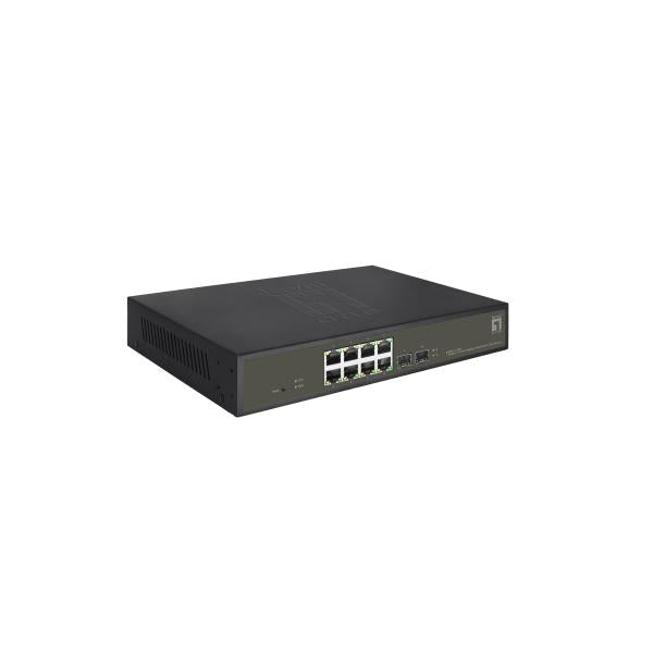 Niveau de niveau LIVEALONE GES-2110P Hilbert 10 ports Gigabit Poe Lite Géré L2 Switch, 8x Poe Sorties, 2x SFP