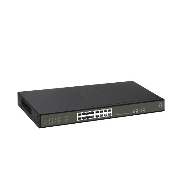 Niveau de niveau Liewone GES-2118P Hilbert 18-Port Gigabit Poe Lite Managed L2 Switch, 16x Poe, 230W, 2X SFP