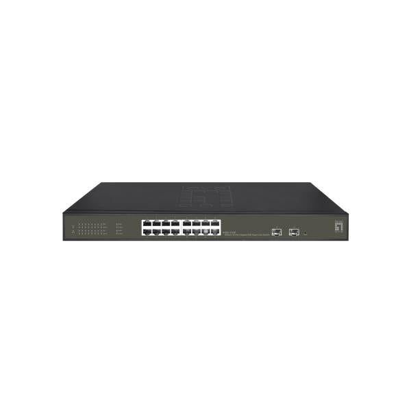 Niveau de niveau Liewone GES-2118P Hilbert 18-Port Gigabit Poe Lite Managed L2 Switch, 16x Poe, 230W, 2X SFP