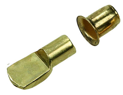 Mack 1013318 - 12 supports d'étagère ø 7mm manchons ø 7,5mm laitonné | 5 pièces