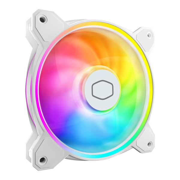 Cooler Master Coler Mfl-B2DW-21NP2-R2 Masterfan MF120 Halo2 White Edition, 120 mm, 27 dB, 51,88 CFM, blanc