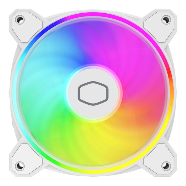 Cooler Master Coler Mfl-B2DW-21NP2-R2 Masterfan MF120 Halo2 White Edition, 120 mm, 27 dB, 51,88 CFM, blanc