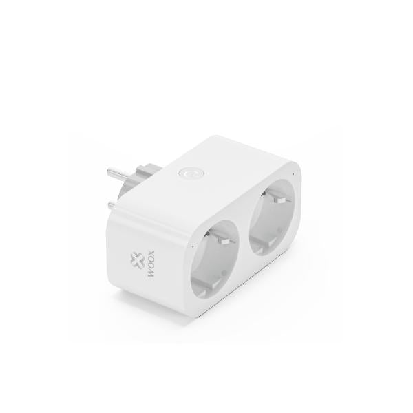 WOX WOX R6153 Smart Double Plug avec compteur d'énergie et terre de mise à la terre