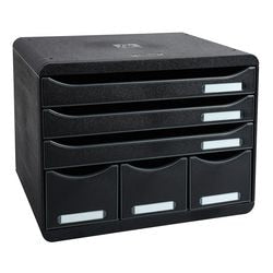 Commode exacompta store-box maxi plastique noir