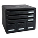 Commode exacompta store-box maxi plastique noir