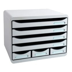 Commode exacompta store-box mini plastique gris clair