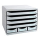 Commode exacompta store-box mini plastique gris clair
