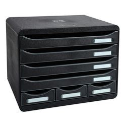 Commode exacompta store-box mini plastique noir