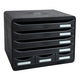 Commode exacompta store-box mini plastique noir