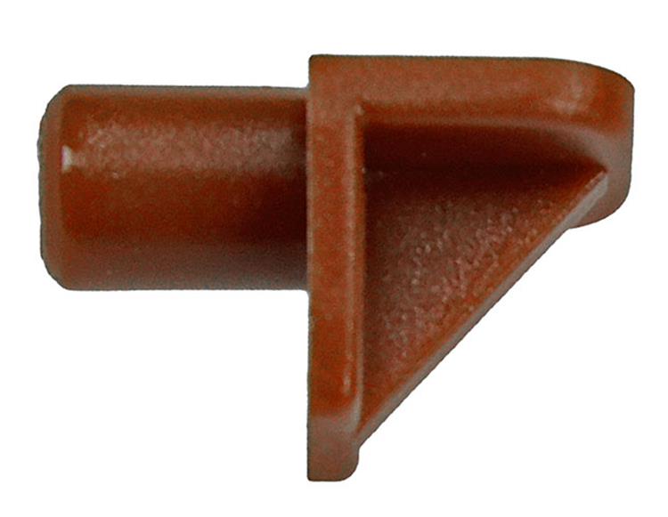 Mack 1015841 - 20 équerres d'étagère plastique marron ø 6 mm | 5 pièces