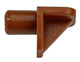 Mack 1015841 - 20 équerres d'étagère plastique marron ø 6 mm | 5 pièces