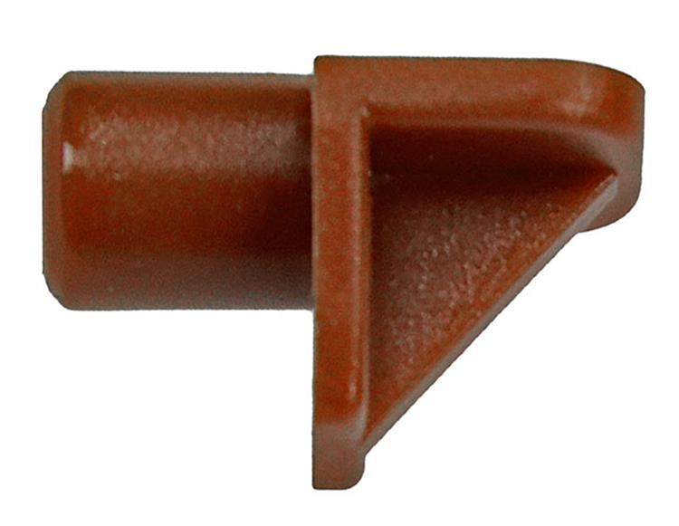 Mack 1015842 - 20 équerres d'étagère plastique marron ø 7 mm | 5 pièces