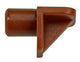 Mack 1015842 - 20 équerres d'étagère plastique marron ø 7 mm | 5 pièces