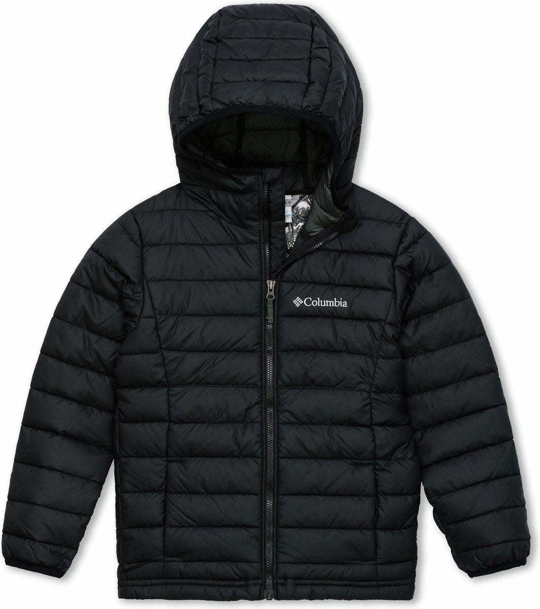 Columbia Powder Lite™ Veste à capuche pour garçons - Veste pour garçons - Doudoune rembourrée avec capuche - Taille XL - Noir