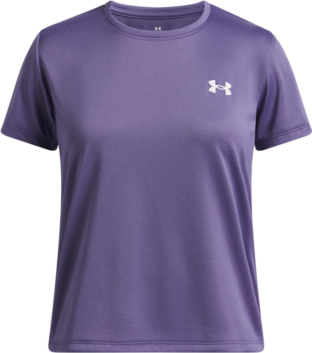 Under armour ua tech ssc-ppl chemise de sport pour filles - violet luxe - blanc