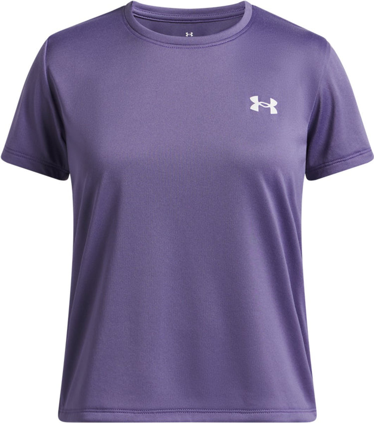 Under armour ua tech ssc-ppl chemise de sport pour filles - violet luxe - blanc