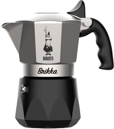 Bialetti brikka revolution 2 tasses – cafetière à expresso avec crème – cafetière à moka en aluminium – pour un authentique expresso italien